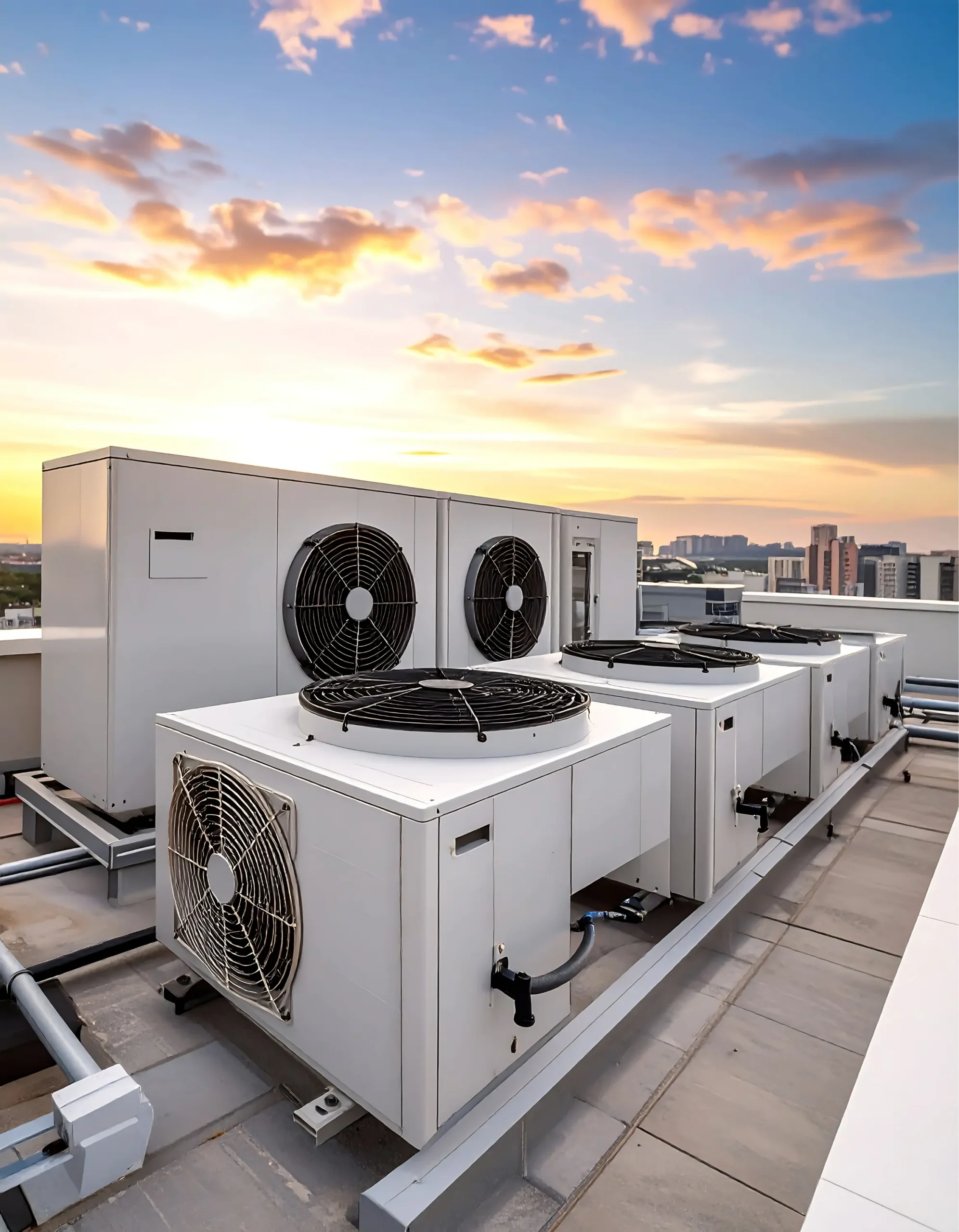 Commercial rooftop HVAC system installed and serviced by Blueridge Refrigeration in North Shore